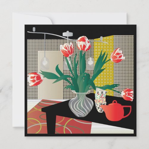 Red Tulips Invitations