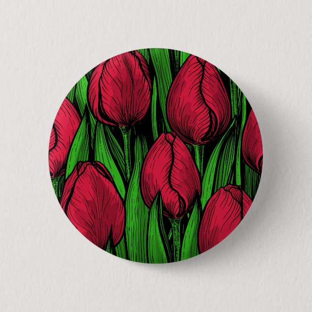 Red tulips button (Front)
