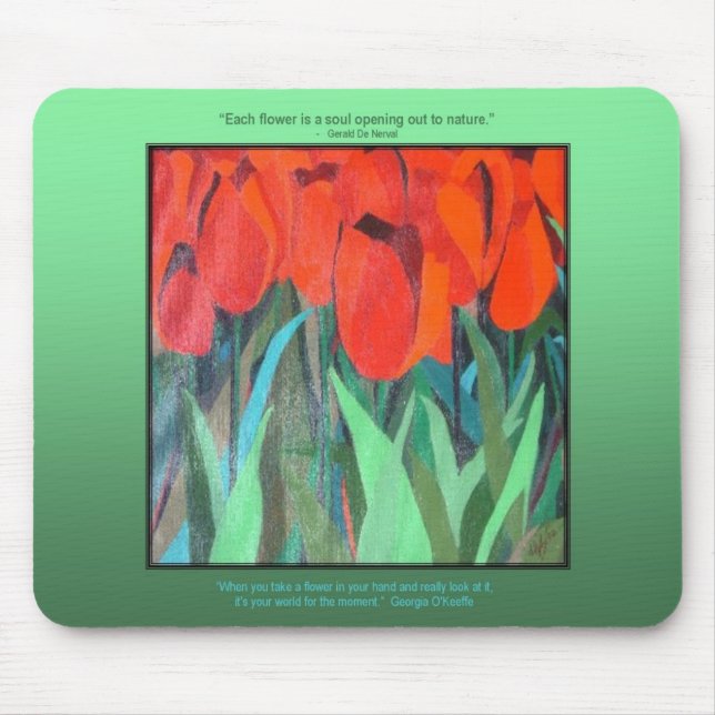 Red Tulips by dlgblack sofinee.com Mouse Pad (Front)
