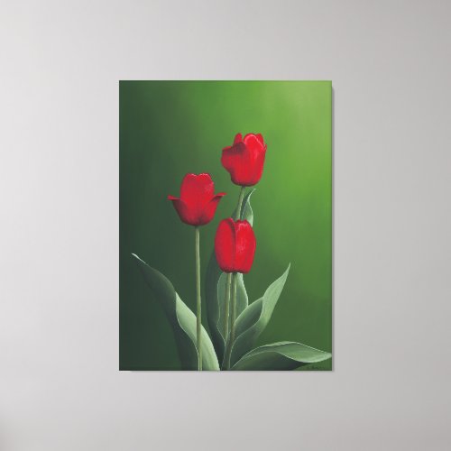 Red Tulips  Canvas Print