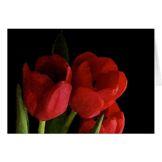 Red Tulips Cards (Front Horizontal)