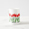 Red Tulips Ceramic Espresso Mug