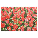 Red tulips fabric