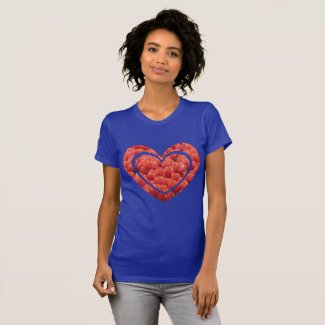 Red Tulips Field Heart App. T-Shirt