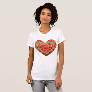 Red Tulips Field Heart Border App. T-Shirt