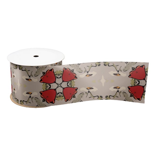 Red tulips geometric ribbon (Spool)