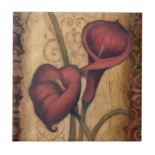 Red Tulips II Ceramic Tile