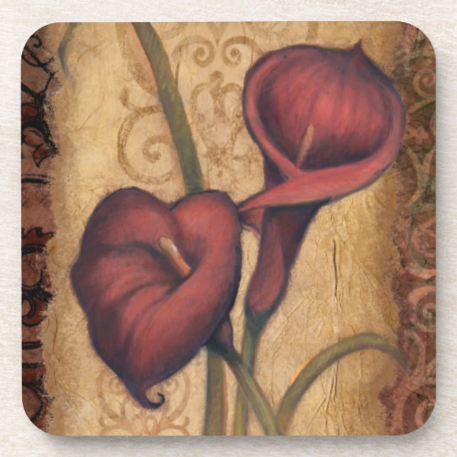 Red Tulips II Coaster (Front)