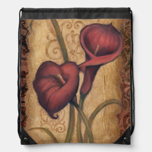 Red Tulips II Drawstring Bag