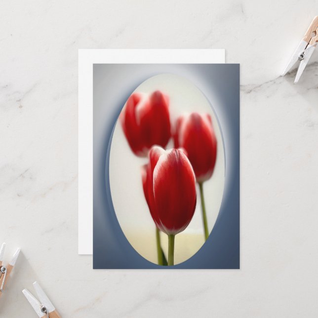 Red tulips invitation (Front/Back In Situ)