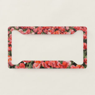Red Tulips License Plate Frame