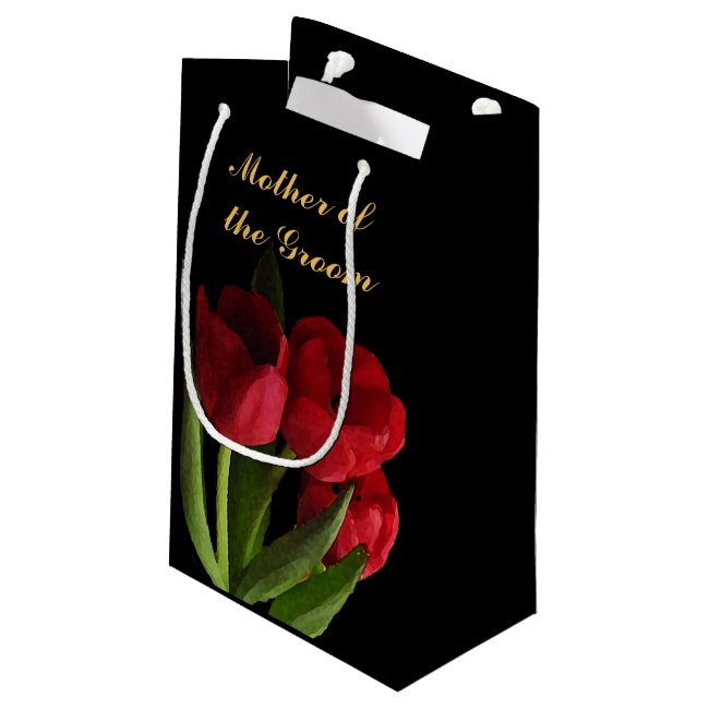 Red Tulips Mother of the Groom Small Gift Bag