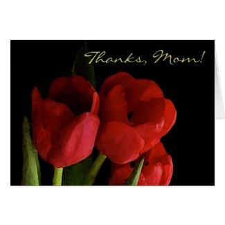 Red Tulips Mother's Day Card