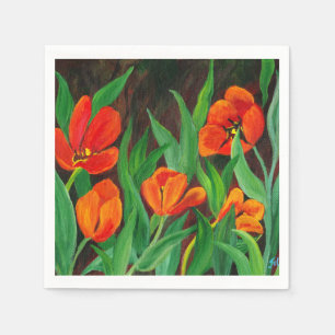 Red Tulips Napkins