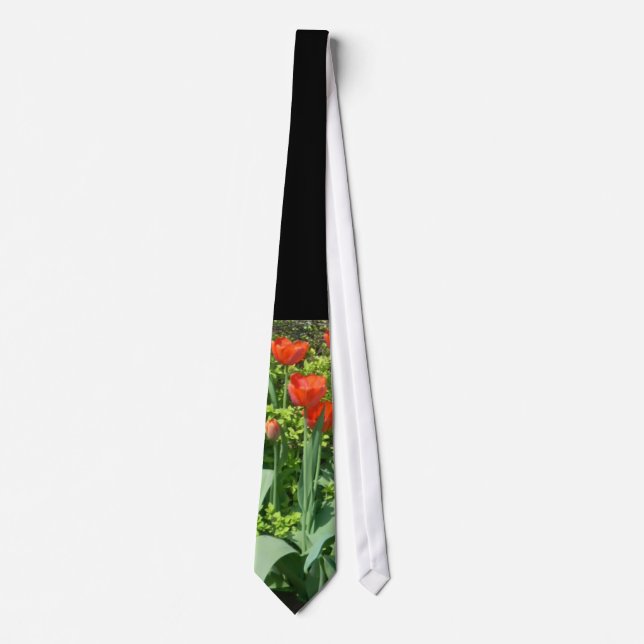 RED TULIPS NECK TIE (Front)
