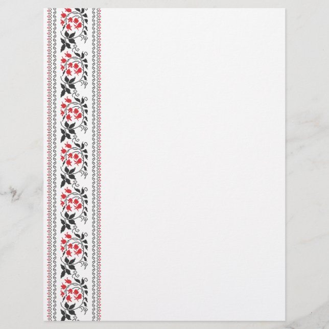 Red tulips pattern flyer (Front)