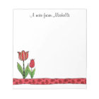 Red Tulips Personalized 5.5 x 6
