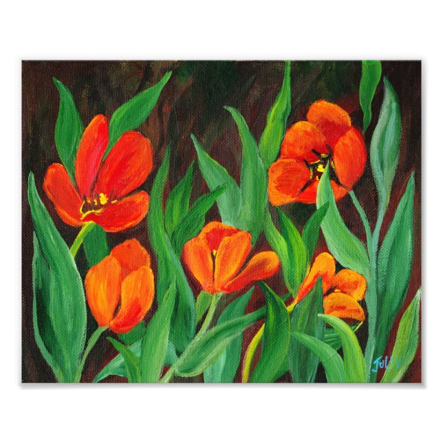 Red Tulips Photo Print (Front)