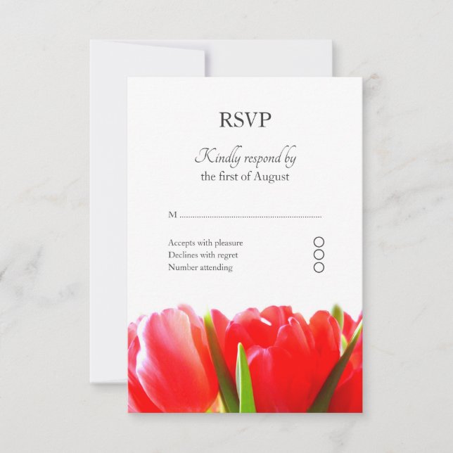 Red Tulips Response Card (Front)