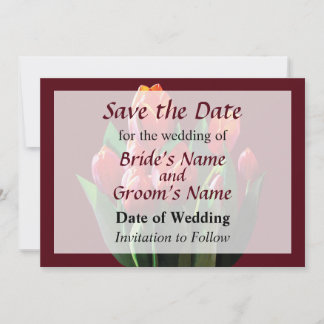 Red Tulips Save the Date