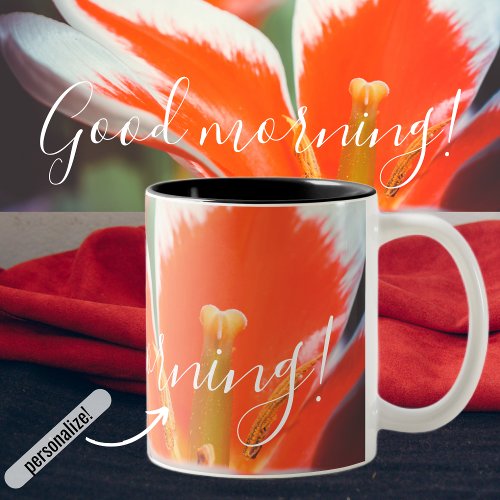 Red tulips Two_Tone coffee mug