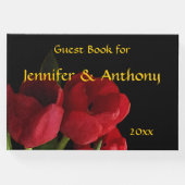 Red Tulips Wedding Guest Book (Front)