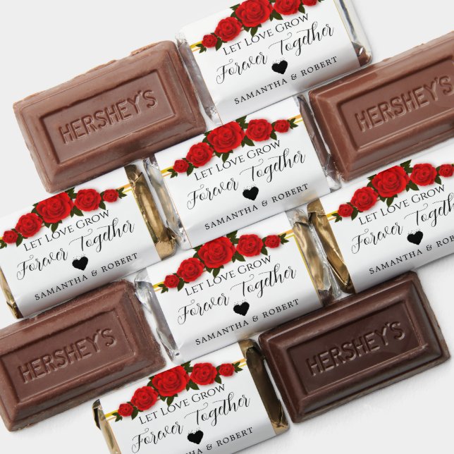 Red Turkish Roses Wedding Bridal Favor Chocolate (Assorted)