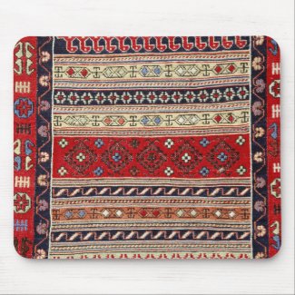 Red Turkish Rug Design Mouse Pad
