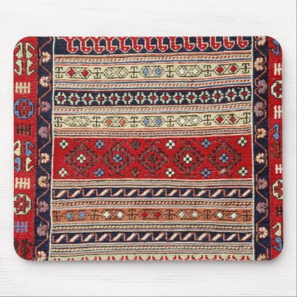 Red Turkish Rug Design Mouse Pad
