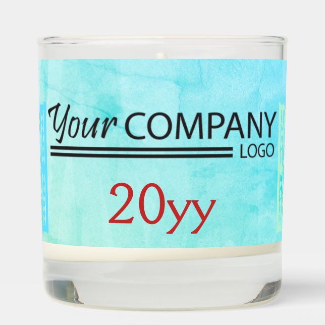 Red, Turquoise Nutcracker Company Logo Christmas Scented Candle (Right)