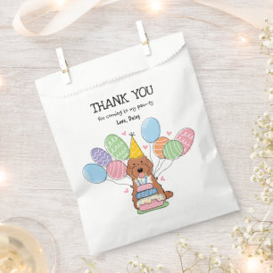 Red Tuxedo Cockapoo Cavapoo Birthday Party  Favor Bag