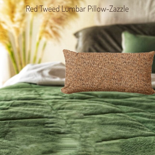 Red Tweed Lumbar Pillow (Creator Uploaded)