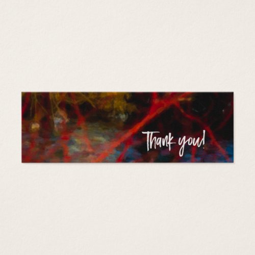 Red Twigs Art Thank You Card Blank