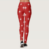 red twinkles sparkles all over printed leggings (Back)