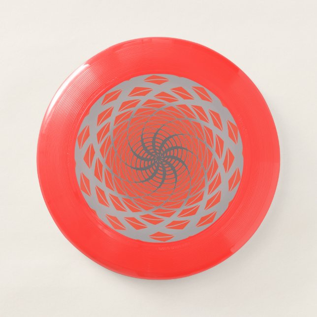 Red Twirl Pattern  Wham-O Frisbee (Front)