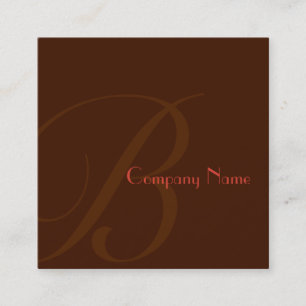 Red Two Toned Square Business Card