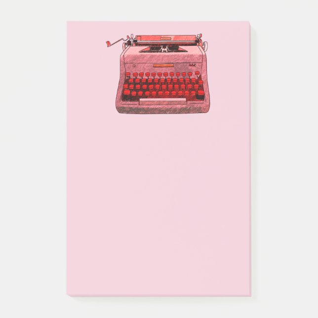 Red Typewriter Note (Front)