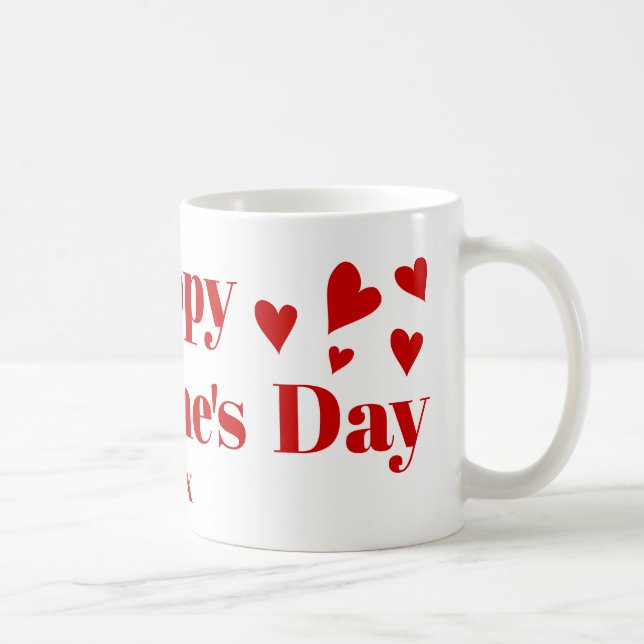 Red typography Happy Galentines Day Coffee Mug (Right)