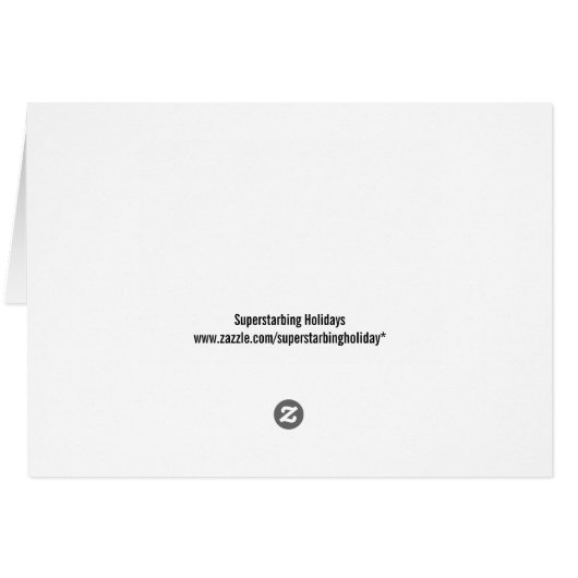 Red Typography Merry Christmas Greeting Card (Back Horizontal)