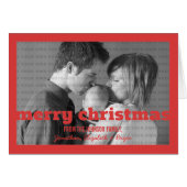 Red Typography Merry Christmas Greeting Card (Front Horizontal)