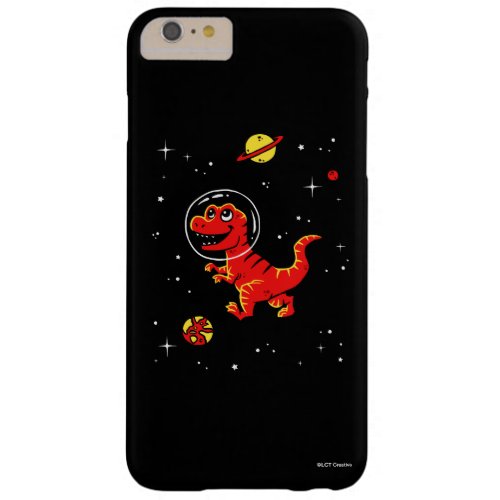 Red Tyrannosaurus Rex Dinos In Space Barely There iPhone 6 Plus Case