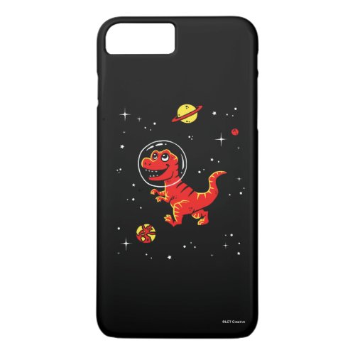 Red Tyrannosaurus Rex Dinos In Space iPhone 8 Plus7 Plus Case