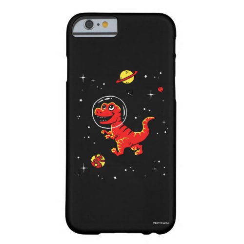 Red Tyrannosaurus Rex Dinos In Space Barely There iPhone 6 Case
