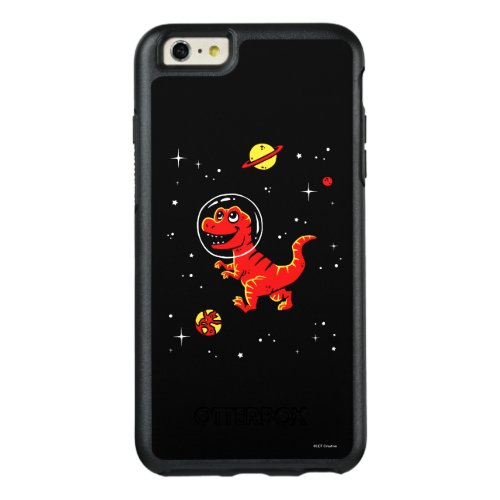 Red Tyrannosaurus Rex Dinos In Space OtterBox iPhone 66s Plus Case