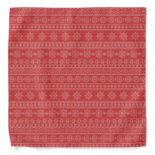 Red ugly sweater scandinavia christmas bandana