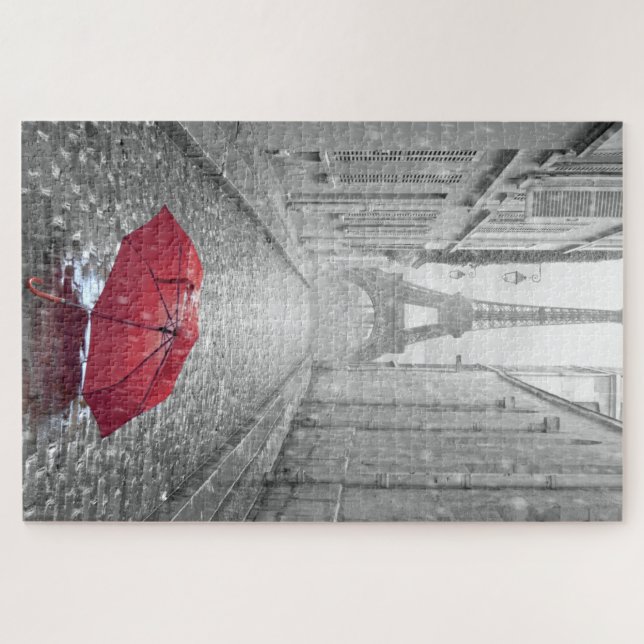 ジグソーパズル「Red umbrella」 Red Umbrella Jigsaw Puzzle | Zazzle