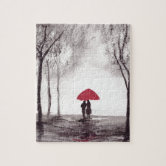 The Red Umbrella Jigsaw Puzzle | Zazzle