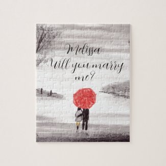 Red umbrella love couple Wedding Engagement Cute 
