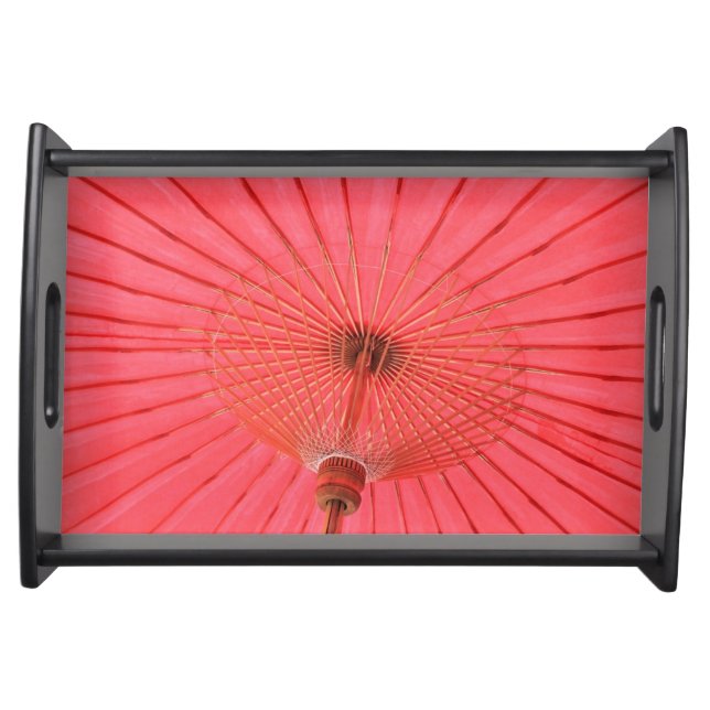 Red umbrella serving tray (Front)
