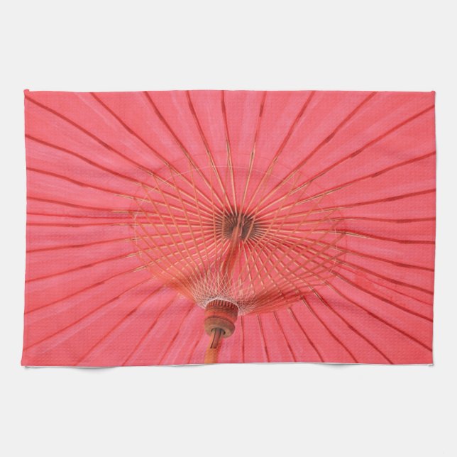 Red umbrella towel (Horizontal)